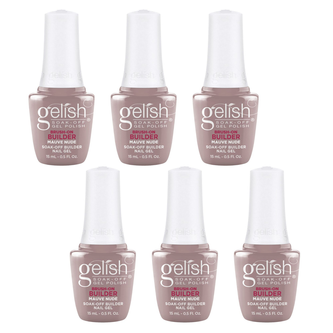 Gelish Mauve Nude Brush-On Builder Gel, 15mL | .5fl. Oz. - Case