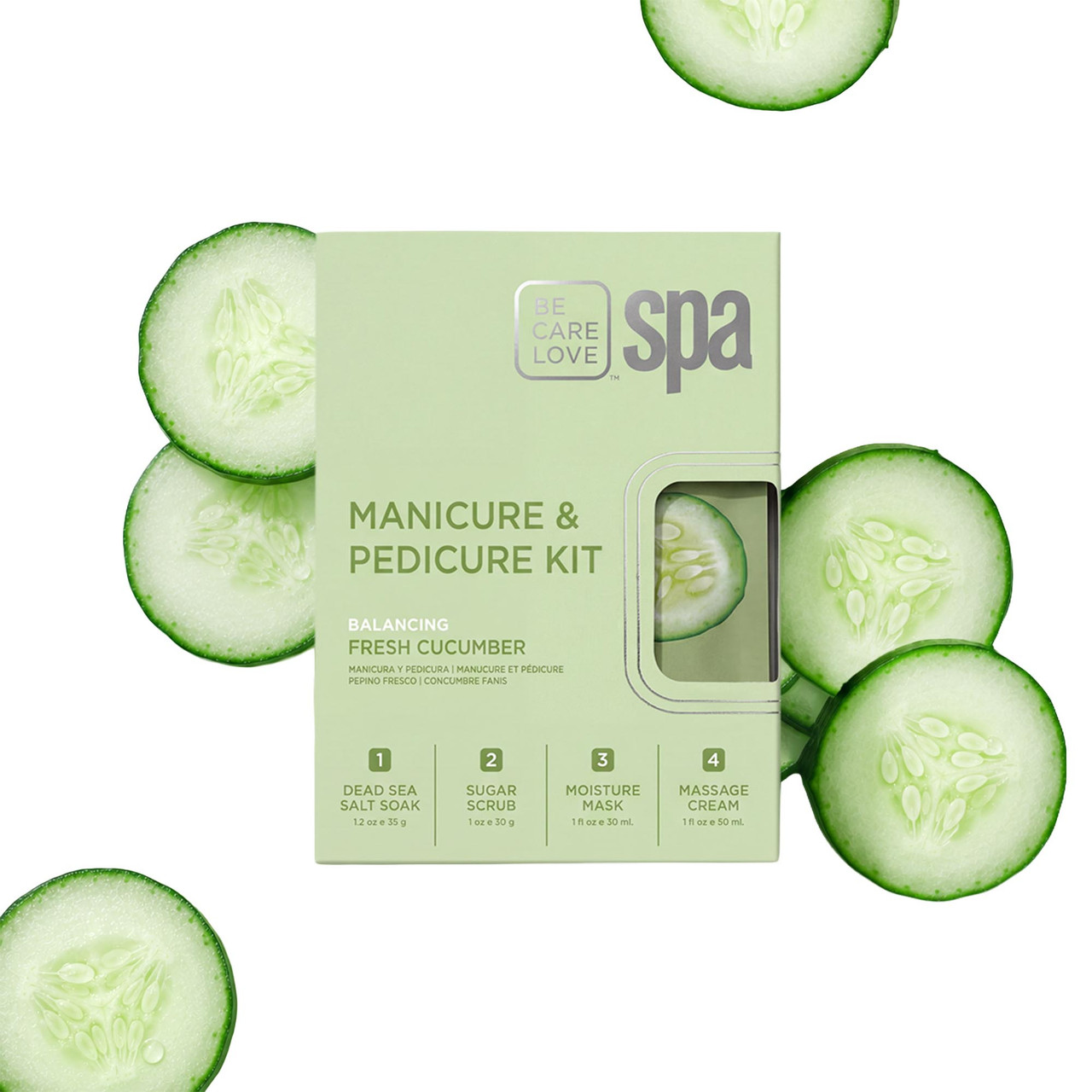 BCL Spa SPA51506 Balancing Fresh Cucumber Complete 4-Step Spa Kit