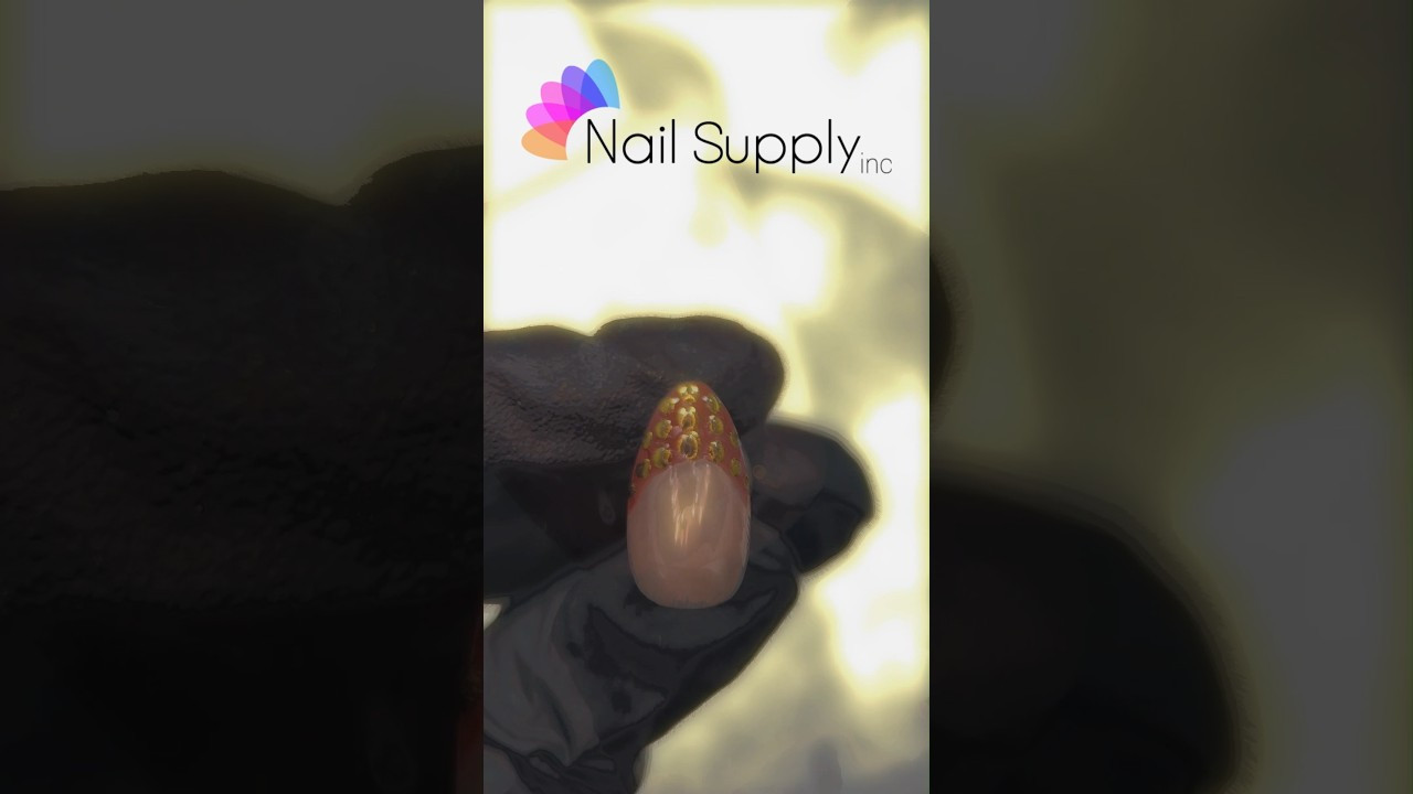 French Tip with Gold Accents with Nail Supply Inc.