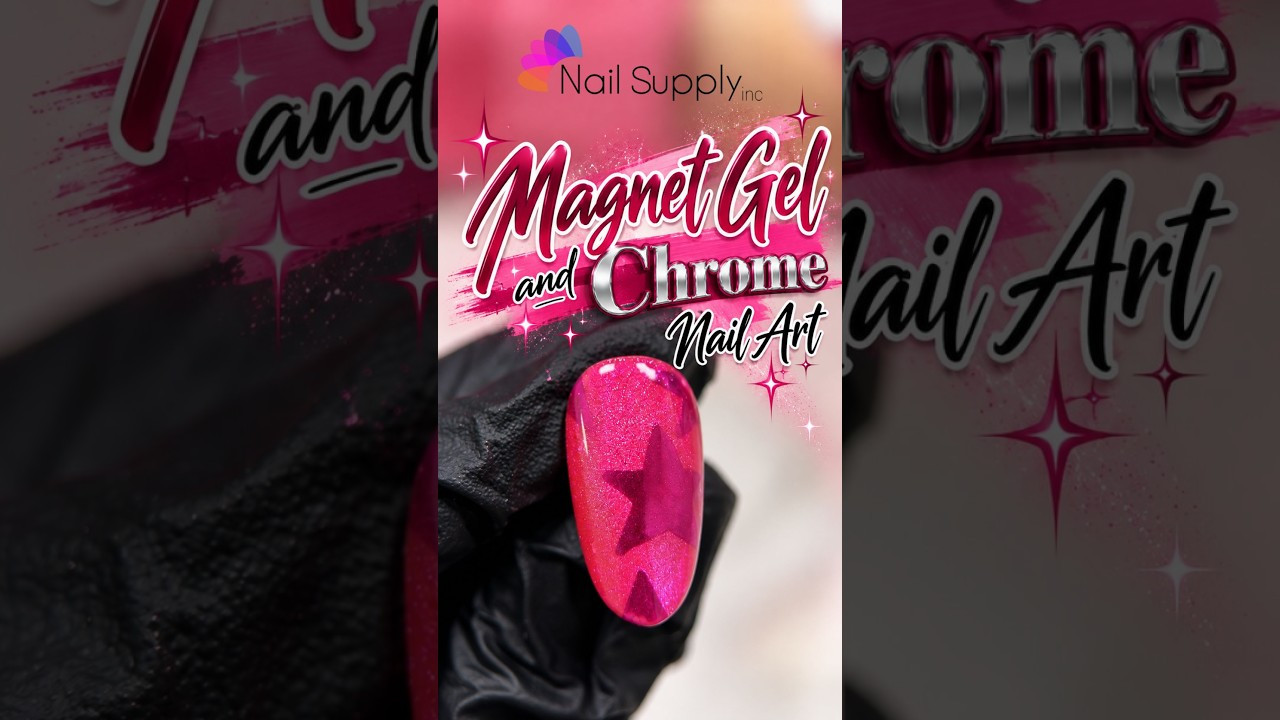 Magnet Gel and Chrome Nail Art with Nail Supply Inc.
