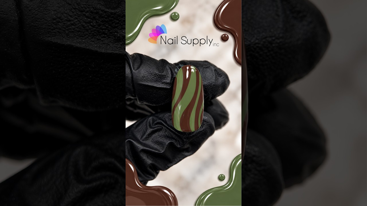Fall Swirl Nail Art with Nail Supply Inc.