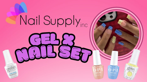 Polka Dot Gel-X Set with Nail Supply Inc.
