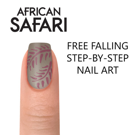 Gelish African Safari "Free Falling" Step-by-Step Nail Art 