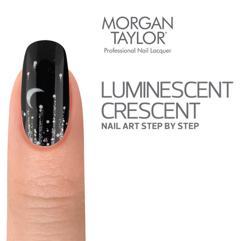 Morgan Taylor Champagne & Moonbeams "Luminescent Crescent" Step-By-Step Nail Art