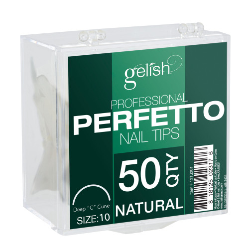 Gelish 50ct Perfetto Nail Tips Natural Size 10, 50 Count - 1310310