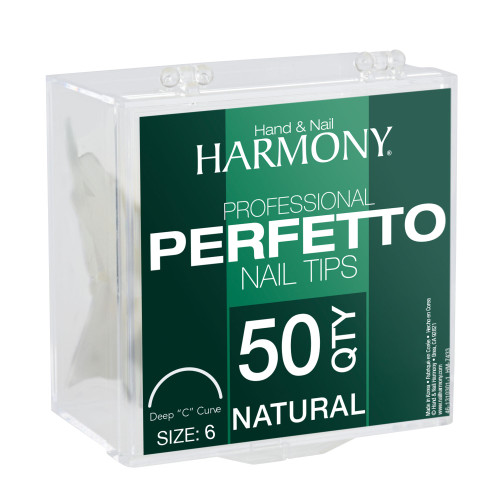 Gelish 50ct Perfetto Nail Tips Natural Size 6, 50 Count - 1310306