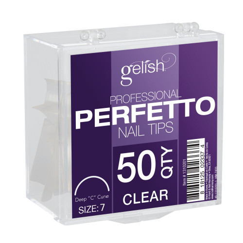 Gelish 50ct Perfetto Nail Tips  Clear Size 7 - 1310207