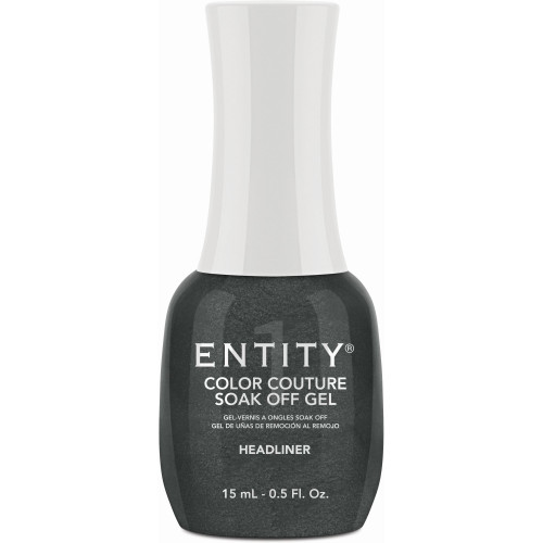 Entity One Color Couture Gel Polish "Headliner" - Dark Grey Shimmer