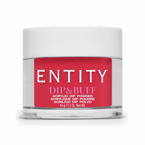 Entity Dip & Buff, "Plush Pout", Hot Pink Red Creme , 43 g | 1.5 Oz. - 5301855