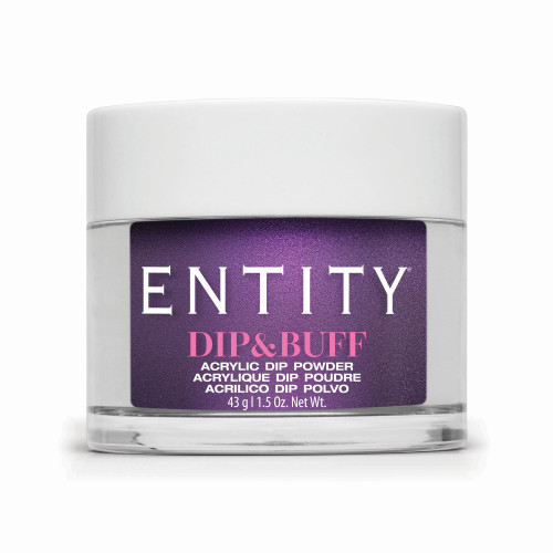 Entity Dip & Buff, "Elegant Edge", Dark Purple Shimmer , 43 g | 1.5 Oz. - 5301863