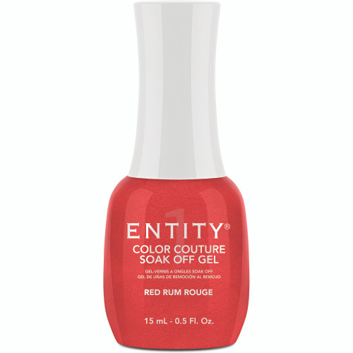 Entity One Color Couture Gel Polish "Red Rum Rouge" - Bright Red Pearl