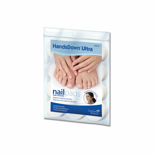 Graham Beauty HandsDown Ultra Nail & Cosmetic Pads Case Pack of 24 Bags (60 ct. each)
