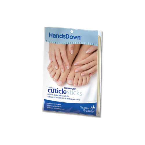 Graham Beauty HandsDown Cuticle Sticks (Bevel/Bevel) 7" Case Pack of 35 Bags