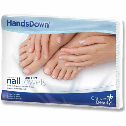 Graham Beauty HandsDown Nail Care Towels 12"x16" Case Pack of 10 Packs (50 ct. each)