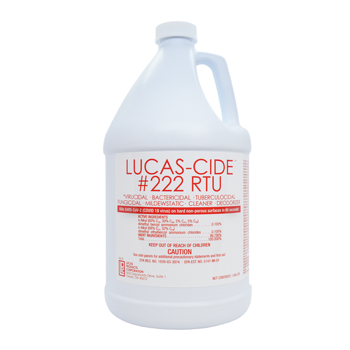 Lucas-Cide RTU – 1 Gallon - Ready to Use Hospital Grade Disinfectant, No Mixing