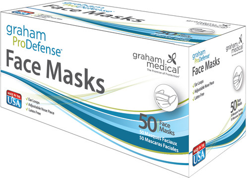 Graham ProDefense Unrated Disposable Face Masks, 50 ct.