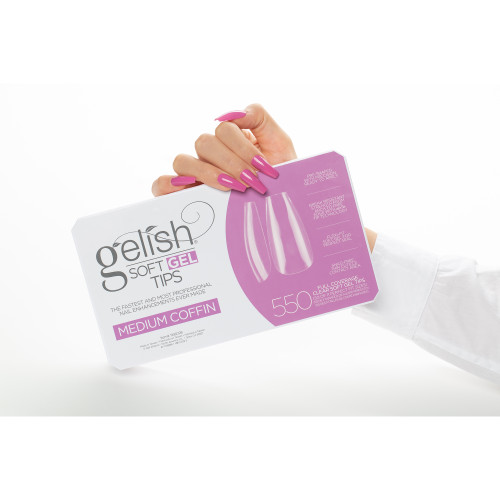 Gelish Soft Gel Tips - Medium Coffin 550 ct.