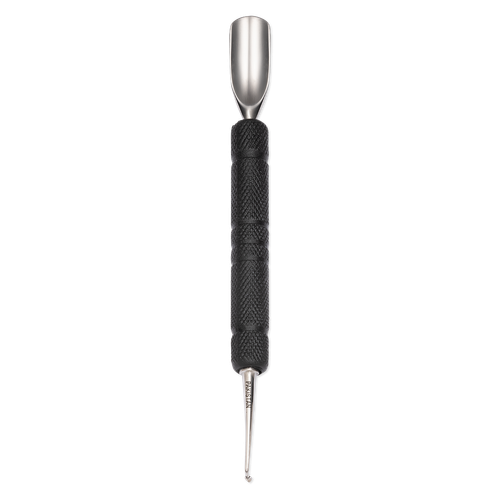 Satin Edge 5-3/4" Rubber Grip Cuticle Pusher & Spoon Nail Cleaner
