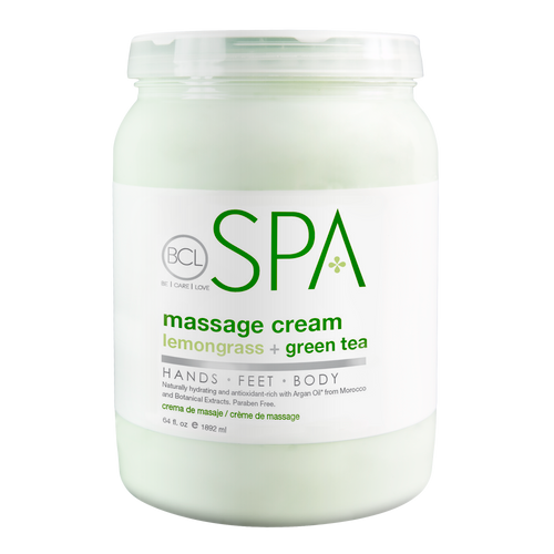 BCL SPA 64 oz. Massage Cream Lemongrass + Green Tea