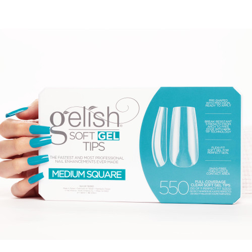 Gelish Soft Gel Tips - Medium Square 550 ct.