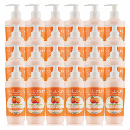BareLuxury Energy Orange & Lemongrass Lotion (8 fl. oz. | 240 ml.) - Case Pack of 24