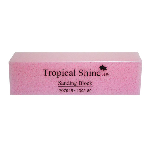 Tropical Shine Pink Sanding Block 100/ 180 Grit (Coarse/ Medium)