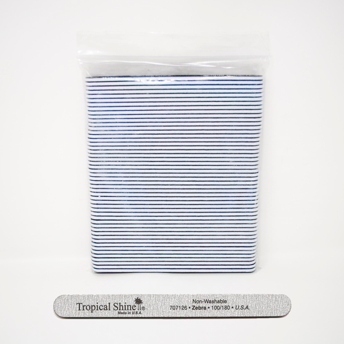 Tropical Shine Zebra Nagelfeile – Doppelseitig & Waschbar