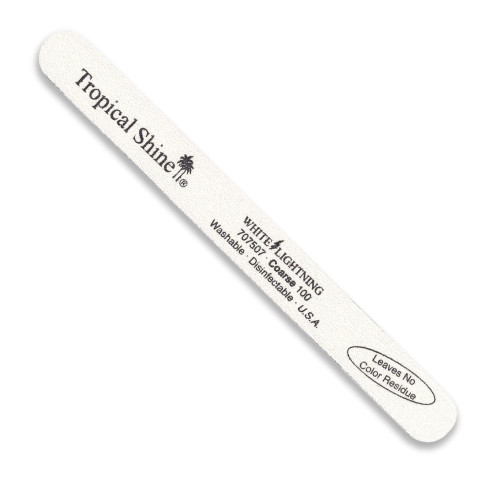 Tropical Shine White Lightning File 100 Grit (Coarse) - Nail