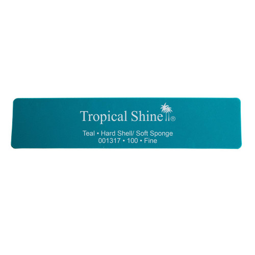 Tropical Shine Hard Shell Soft Sponge 100 Grit, Teal