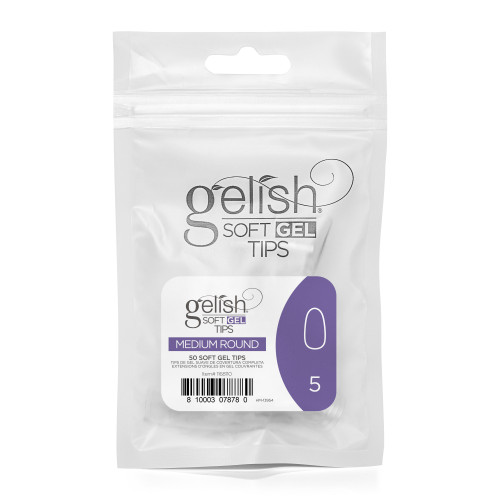 Gelish Soft Gel Tips, Medium Round Size 5, 50 ct. Refill