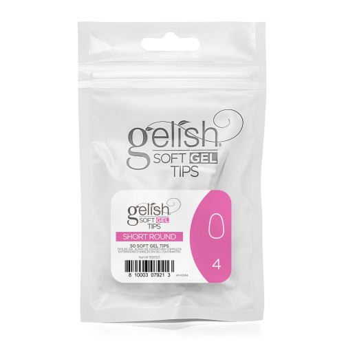 Gelish Soft Gel Tips, Short Round Size 4, 50 ct. Refill
