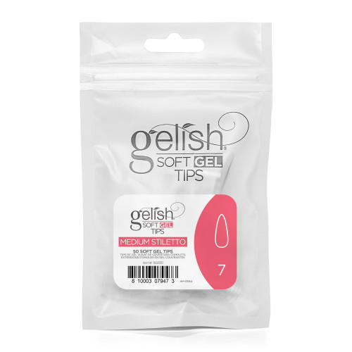 Gelish Soft Gel Tips, Medium Stiletto Size 7, 50 ct. Refill