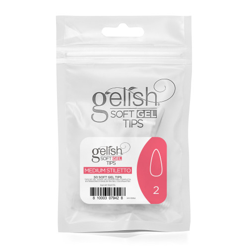 Gelish Soft Gel Tips, Medium Stiletto Size 2, 50 ct. Refill
