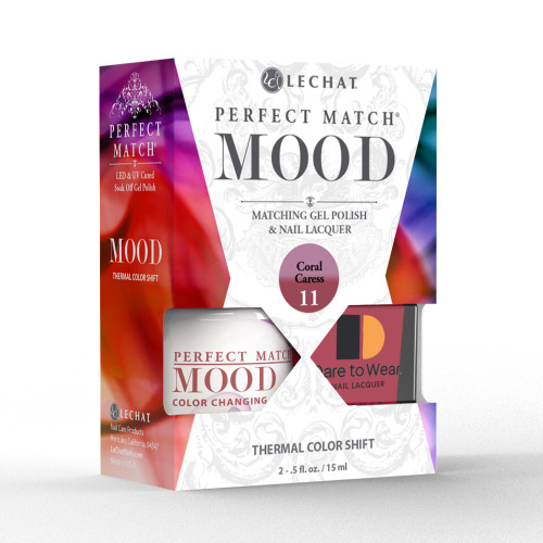 LeChat "Coral Caress" - Perfect Match MOOD Collection Duo Set Lacquer & Gel  - SKU:PMMDS11