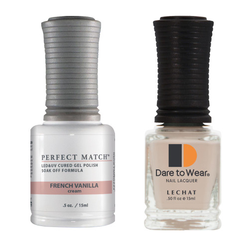 Le Chat Perfect Match Gel Polish & Lacquer Set, French Vanilla, 15 mL | .5 fl. oz., PMS223