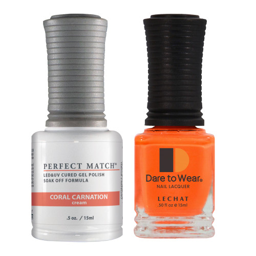 Le Chat Perfect Match Gel Polish & Lacquer Set, Coral Carnation, 15 mL | .5 fl. oz., PMS097