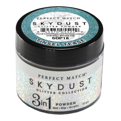 LeChat "Tinsel Tease" - Perfect Match Sky Dust Collection 3-in-1 Dip Powder, 42g - SDP18, 43 g