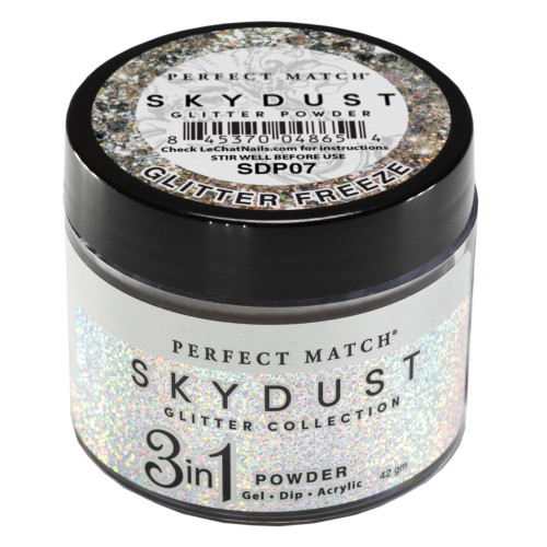 LeChat "Glitter Freeze" - Perfect Match Sky Dust Collection 3-in-1 Dip Powder, 42g - SDP07, 43 g