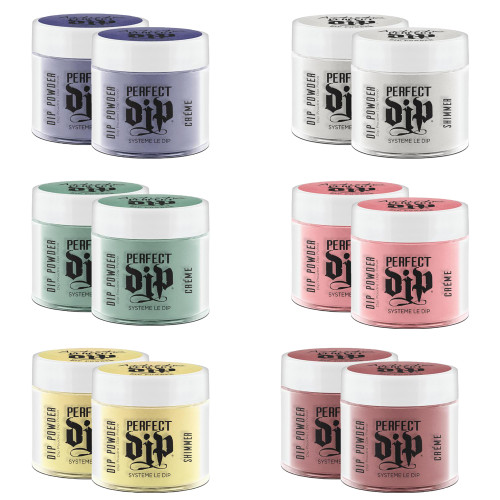 Perfect Dip Display - SAVE  10% - Includes: 2 each of Perfect Dip shades  with FREE Display and Header