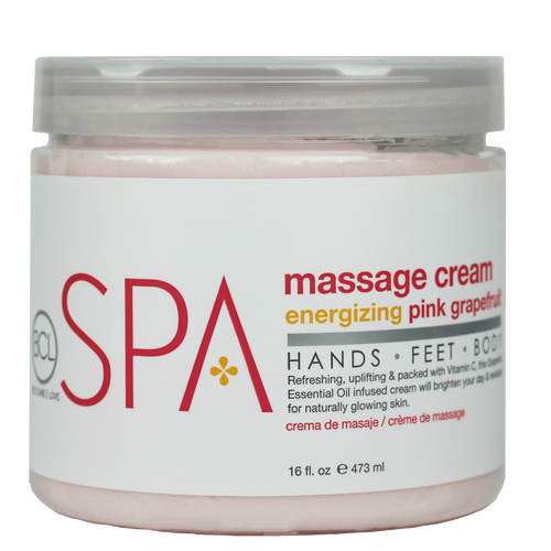 BCL SPA Massage Cream Energizing Pink Grapefruit, 16 oz.