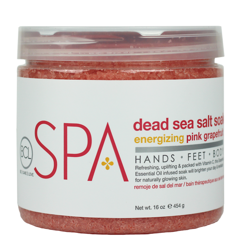BCL SPA Dead Sea Salt Soak Energizing Pink Grapefruit, 16 oz.
