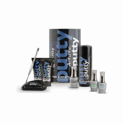 Artistic Putty Intro Kit - Includes Translucent Putty, 4 Oz Shaping Liquid,  Putty Pro Tool & Tube Key - Nail Supply Inc