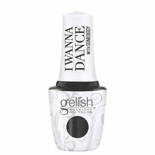 Gelish Soak Off Gel Polish "Record Breaker" Black With Silver Glitter - 15 mL | .5 fl oz - 1110470