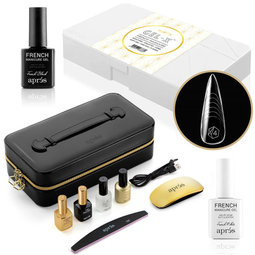 Après Gel X French Tip Starter Kit- Sculpted Stiletto Long With French Gel Polishes