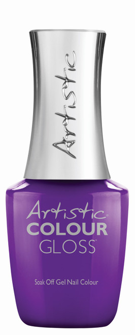 Artistic Nail Design "Got My Attention", Colour Gloss Soak-Off Gel Polish, Purple Neon Crème