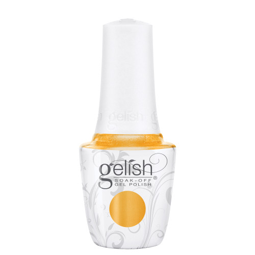 Gelish Soak-Off Gel Polish "Golden Hour Glow", Golden Yellow Pearl, 15 mL | .5 fl oz - Change of Pace Collection