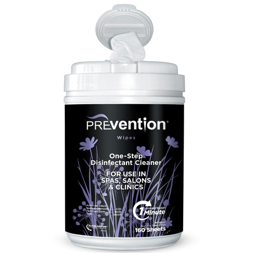 PREvention Disinfectant Cleaner Wipes 6"x7", 160 ct. Cannister