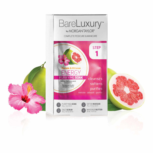 BareLuxury Energy Pomelo & Hibiscus 4 Pack - Includes 1 Each Of Soak, Masque, Scrub, Massage Butter