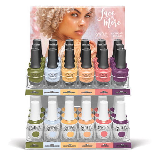 Gelish & Morgan Taylor "Lace is More" Spring Collection, 36 ct. Mixed Display - Includes gel polish & lacquers