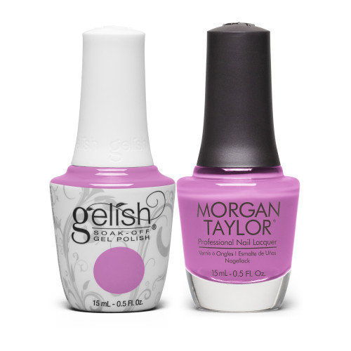 Gelish "Got Carried Away" Duo - Includes Gel Polish and Lacquer - Hot Purple Crème